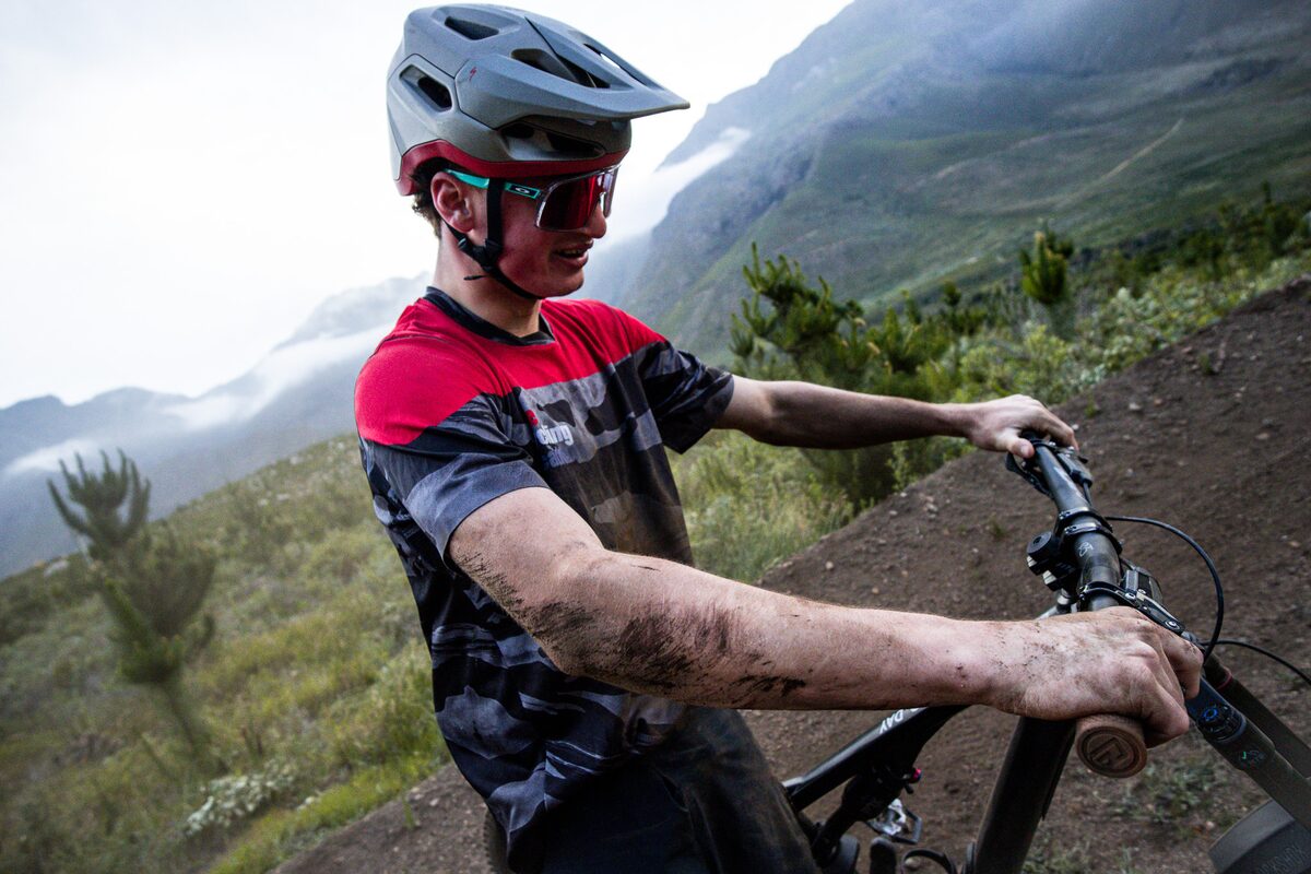 A rider following a training program at home